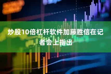 炒股10倍杠杆软件　　加藤胜信在记者会上指出